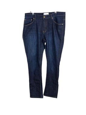 DU/ER Womens Performance Mid Rise Slim Straight Jeans, Blue, Size 31